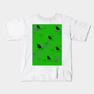 black robin and ponga tree nz Kids T-Shirt